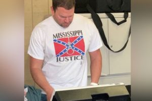 Clayton Hickey Confederate Flag Shirt With Noose Olive Branch Mississippi
