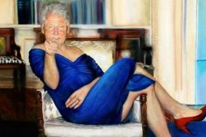 Bill Clinton Wearing Blue Dress Jeffrey Epstein