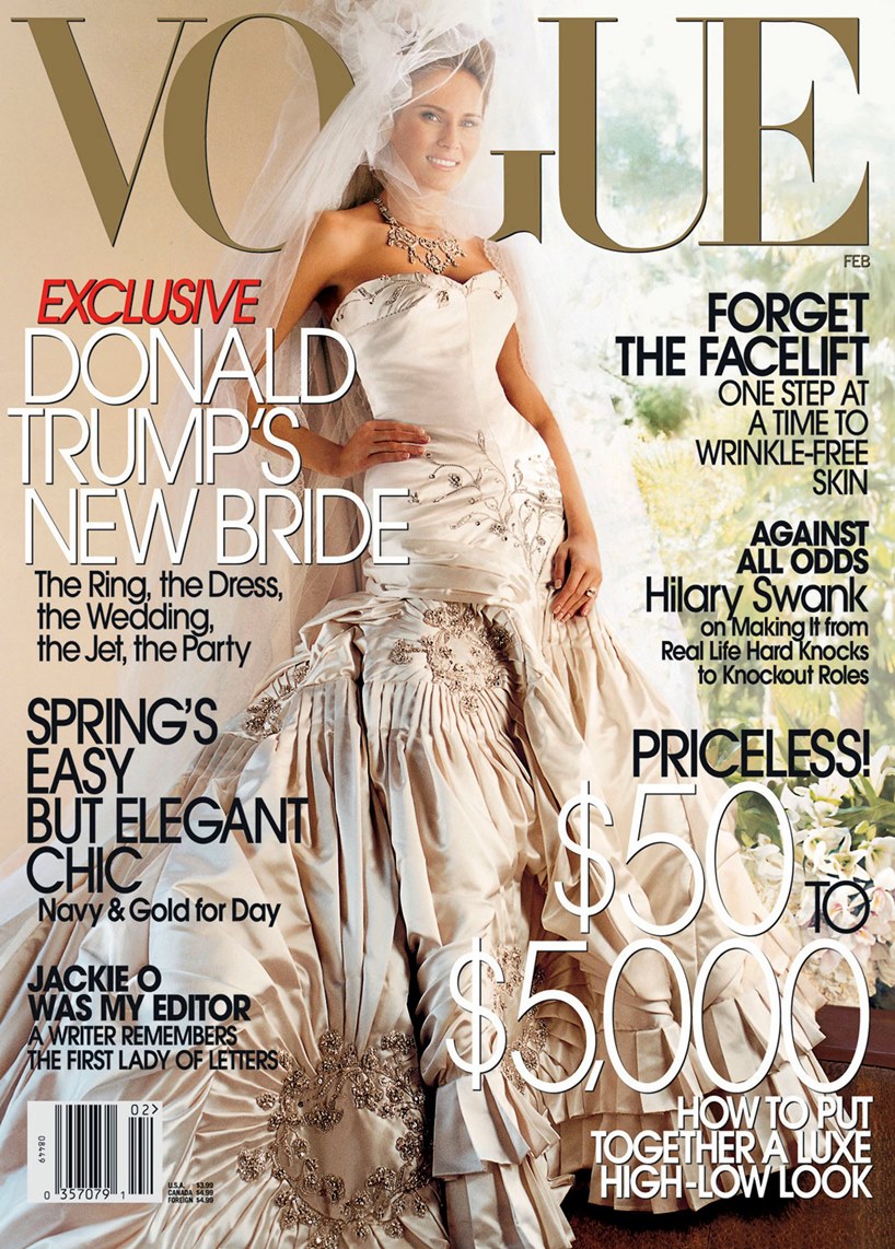 Melania Trump President Donald Vogue Wedding Memoir
