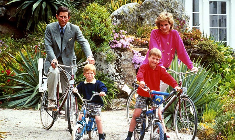 Prince Charles Harry William Princess Diana Bicycle Photo Interview Lie Oprah Winfrey