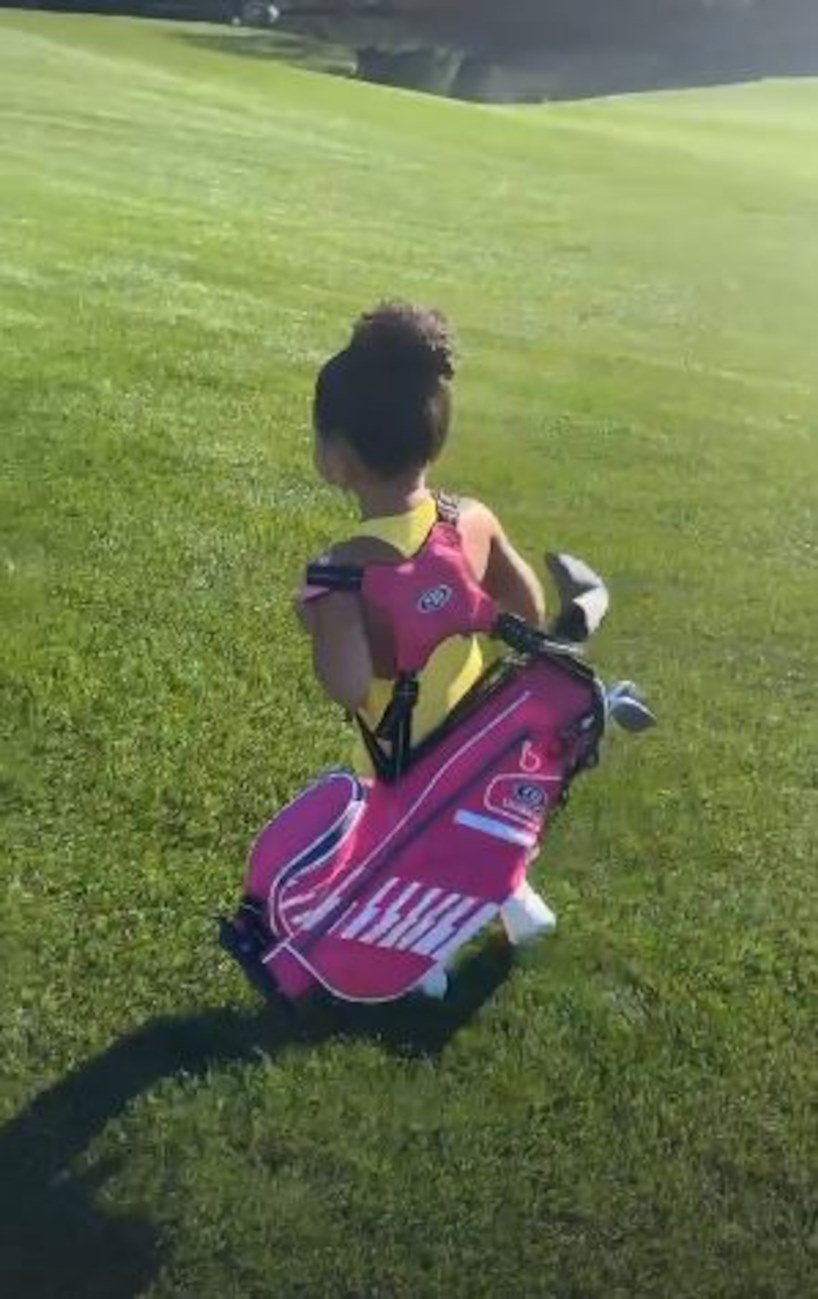 Stormi Webster Golfing Kylie Jenner Travis Scott Daughter