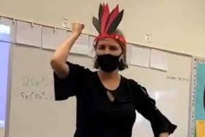 Candice Reed Riverside California Headress Native Americans Math Teacher