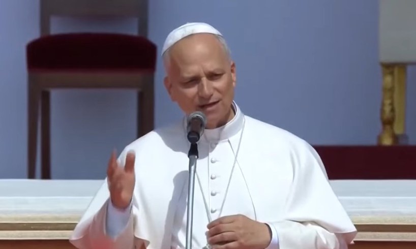Pope Leo XIV Donald Trump Smirk