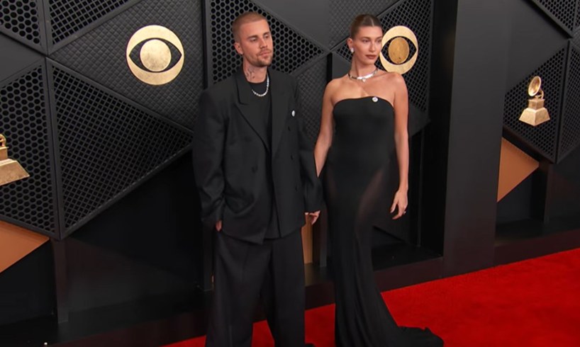 Justin Bieber Hailey Baldwin Grammys Red Carpet