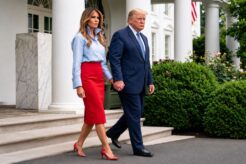 Melania Trump Donald Holding Hands at White House